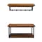 Alaterre Furniture Claremont 40"L Rustic Wood Coat Hook and Bench Set ANCM042474 - alternate 1